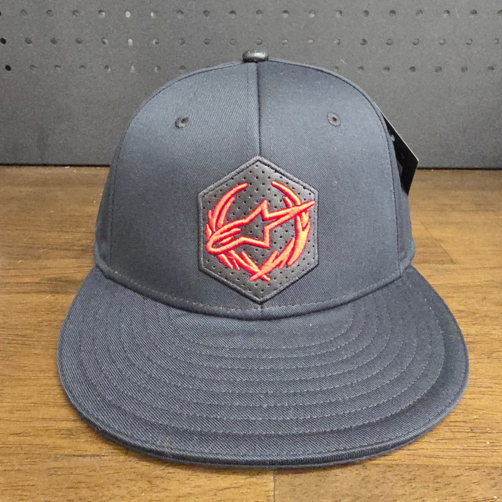 Alpinestars Maximum Hat Mens L/XL Black A-Flex Hexagon Logo 1016-81022 NWT